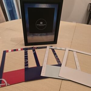 Norwegian Black Magnetic Photo Frame with Interchangeable Magnetic Nautical Mats